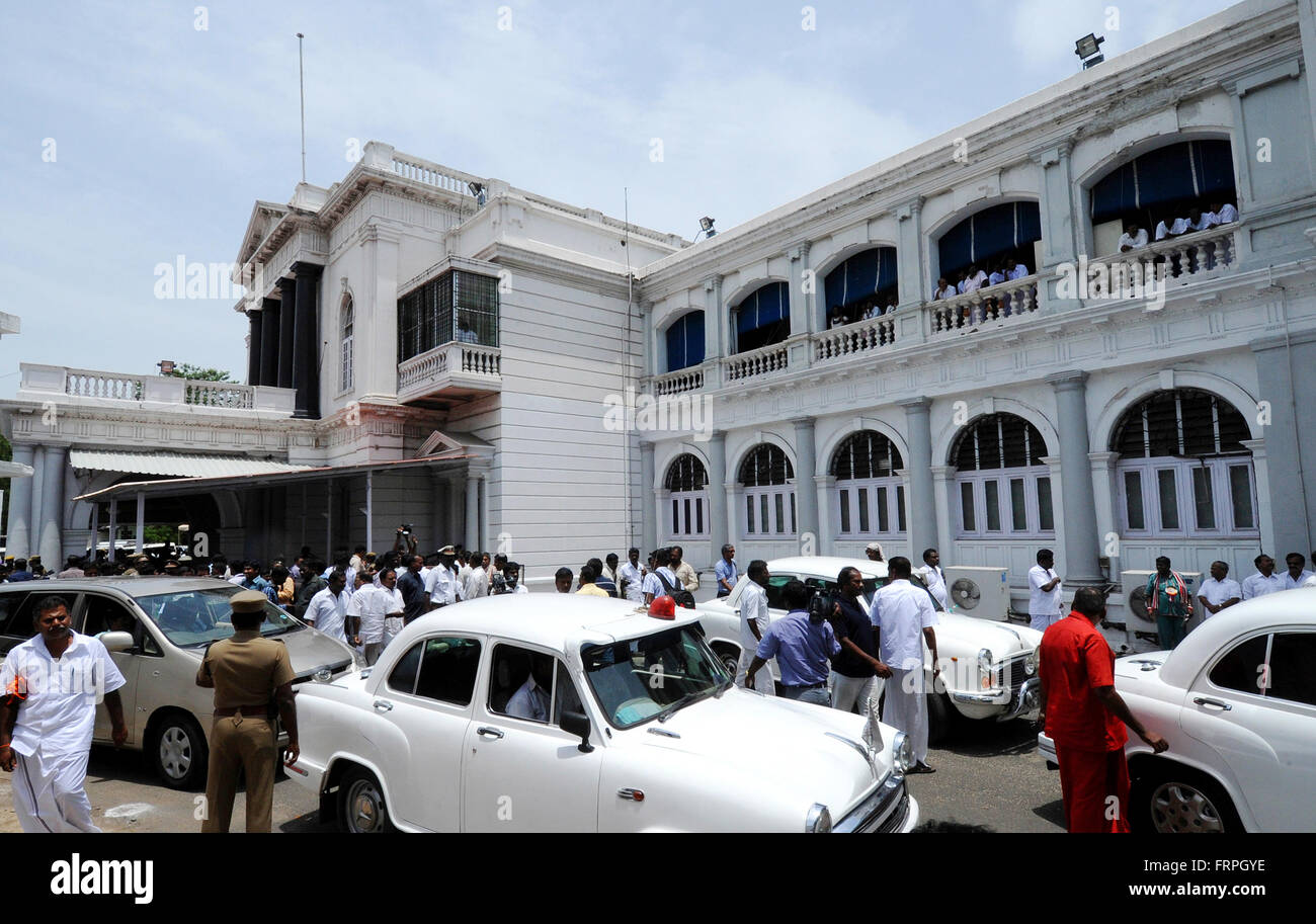 Fort St.George is the first English fortress in India. Currently houses the Tamil Nadu legislative assembly building.Chennai,TN Stock Photo