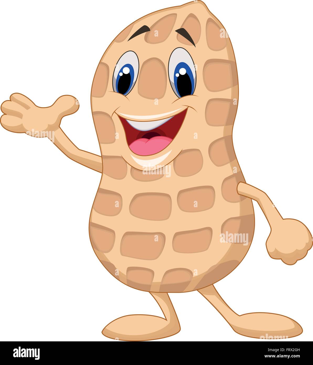 Peanut cartoon character Stock Vector