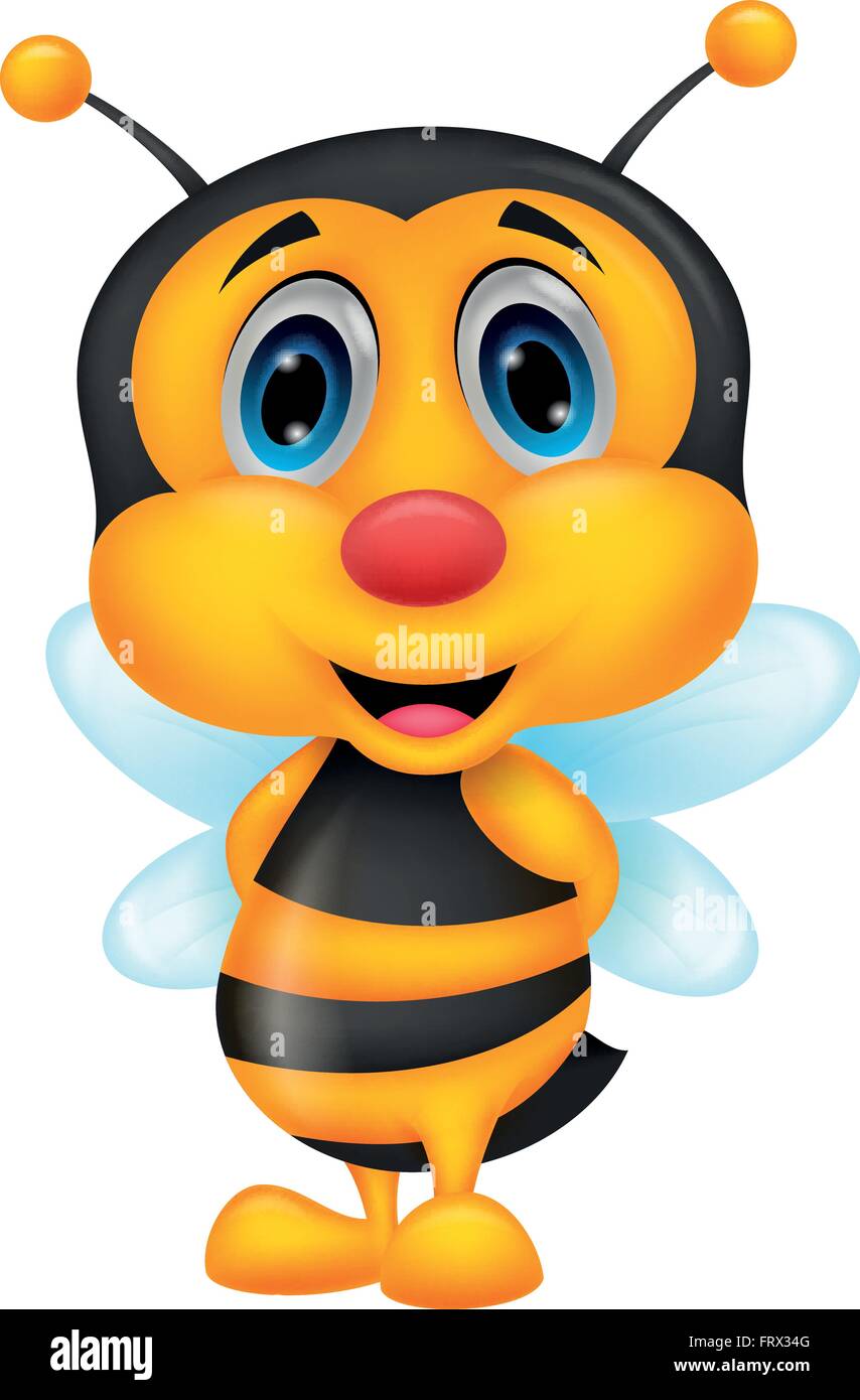 Cute bee cartoon Stock Vector Image & Art - Alamy