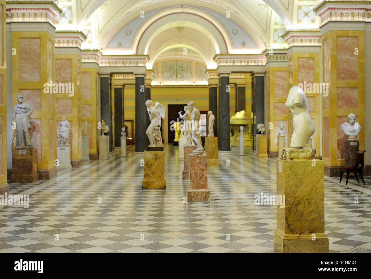 The State Hermitage Museum. Collection of Classical Antiquities. Statues hall. Saint Petersburg. Russia. Stock Photo