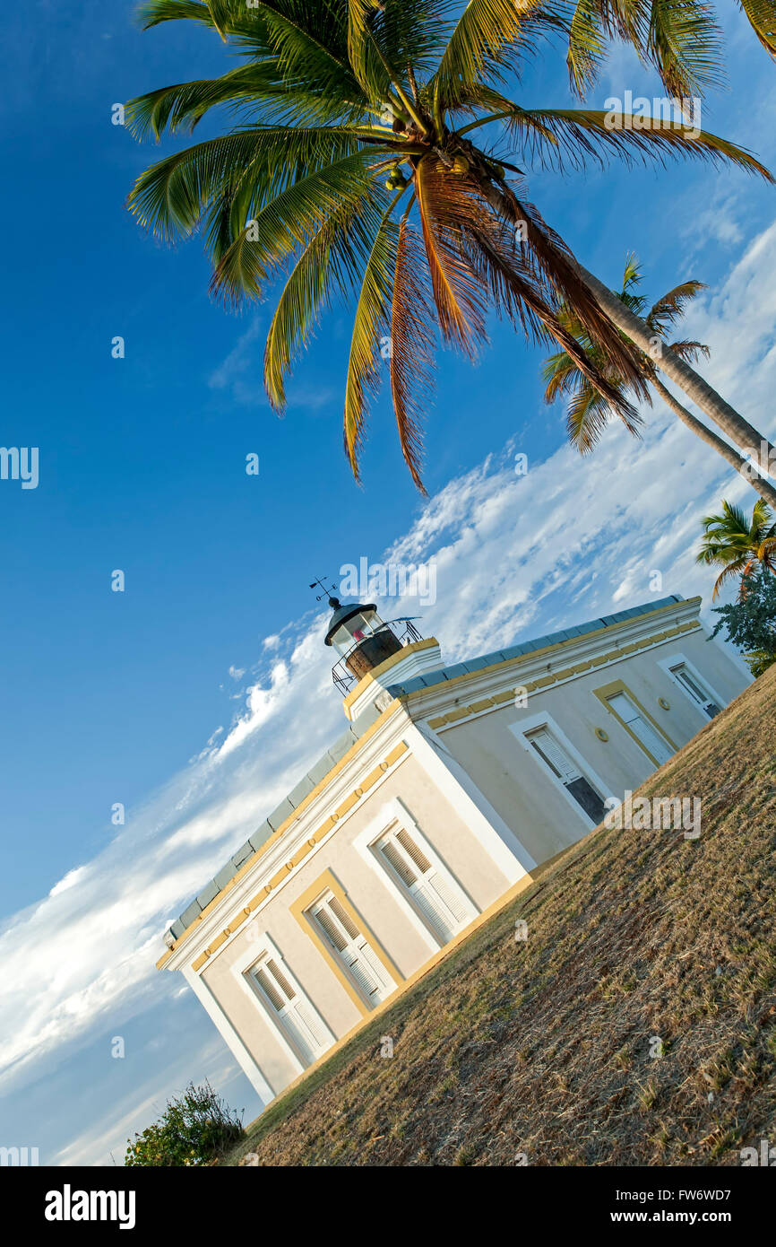 Punta Mulas Lighthouse, Isbel Segunda, Vieques, Puerto Rico Stock Photo