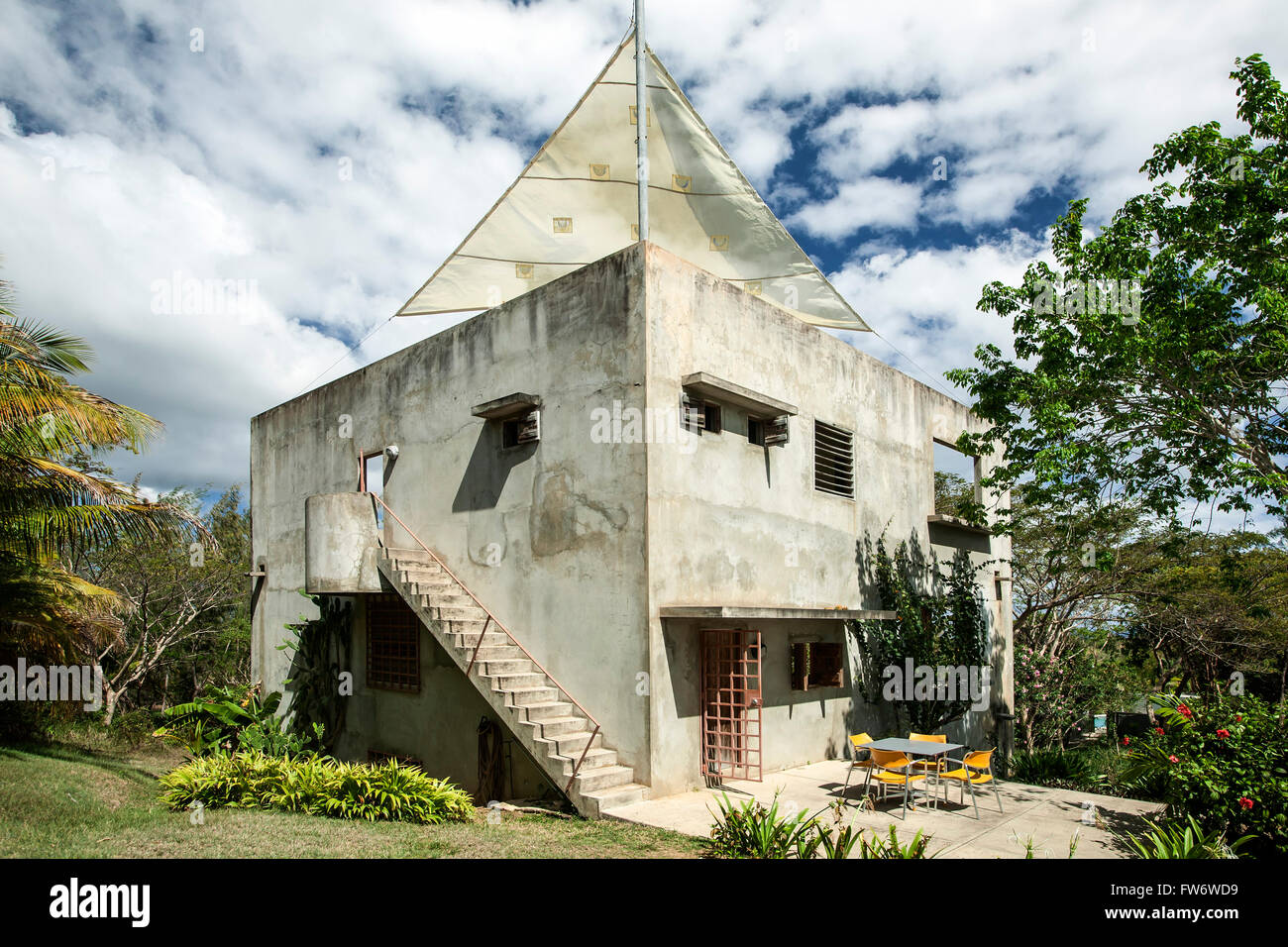 Guest unit, Hix House, Vieques, Puerto Rico Stock Photo