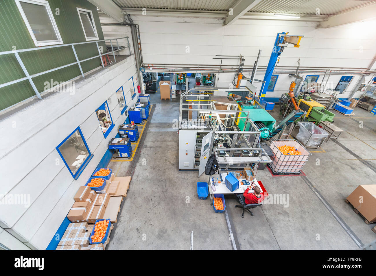 Production and shipment hall in factory Stock Photo