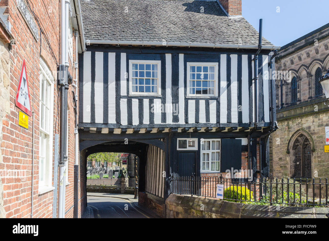 Castle House in Leicester adjacent to St Mary de Castro Church in Leicester Castle grounds Stock Photo