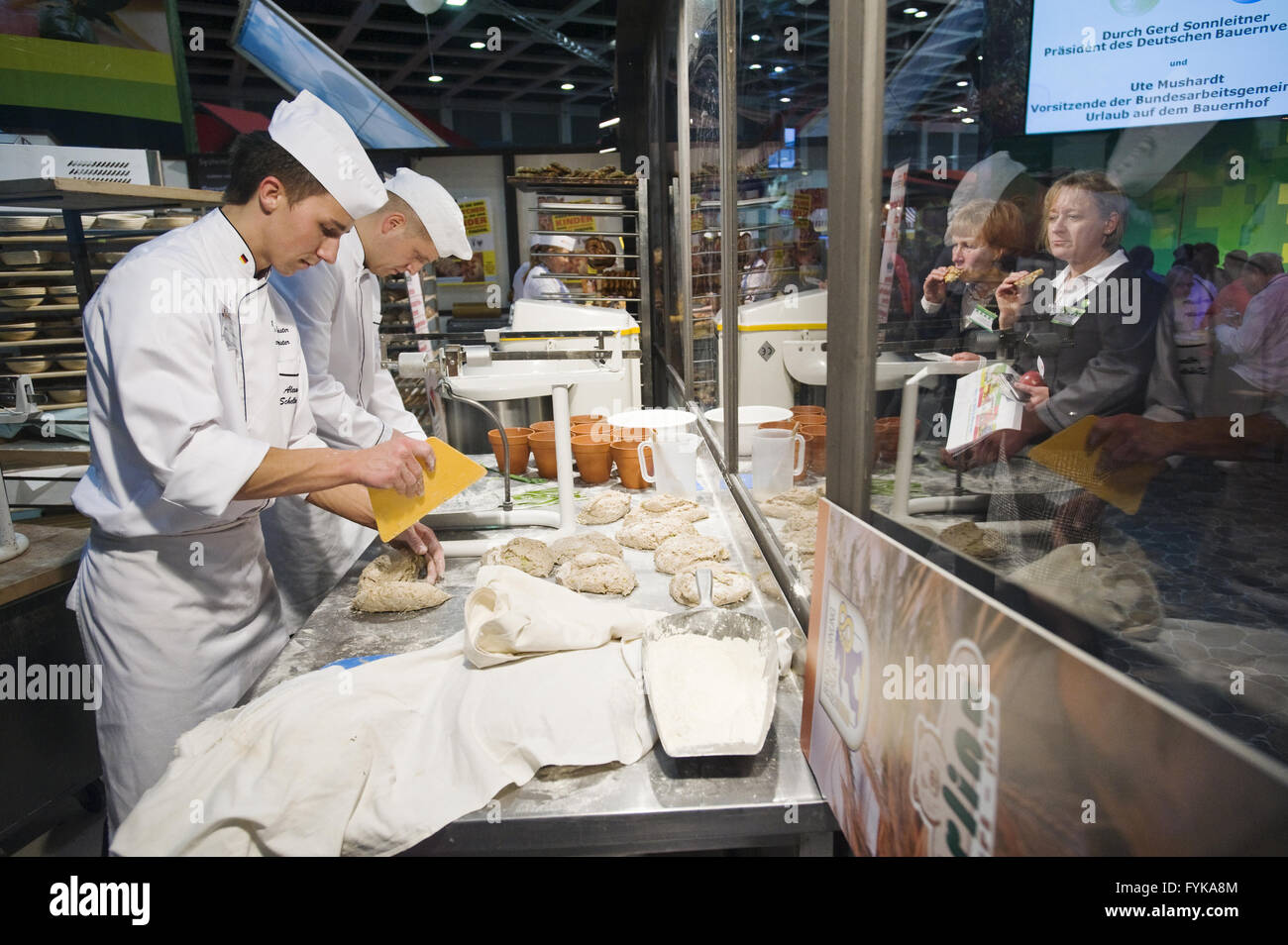 Bakery display, Green Week 2010 in Berlin, Germany Stock Photo