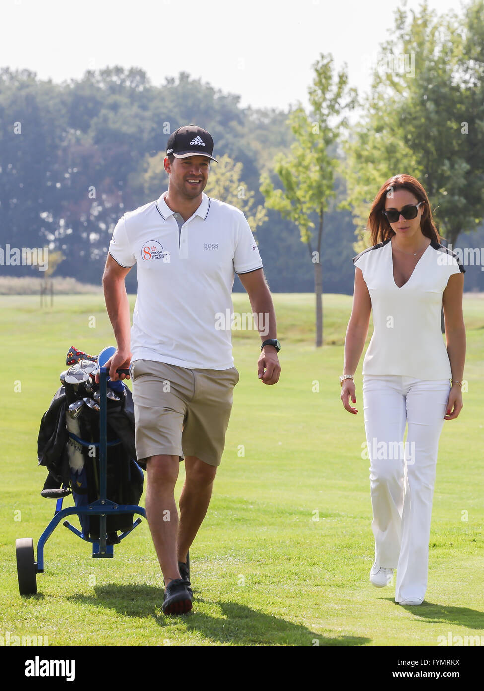 Michael Ballack and girlfriend Stock Photo