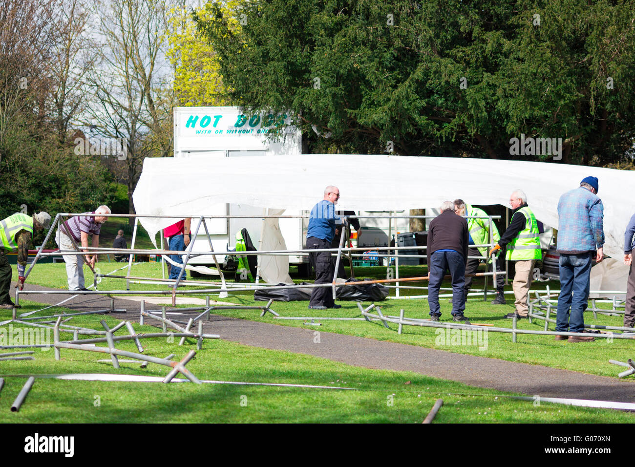 Droitwich, Boat Festival as boats arrive for the event Stock Photo