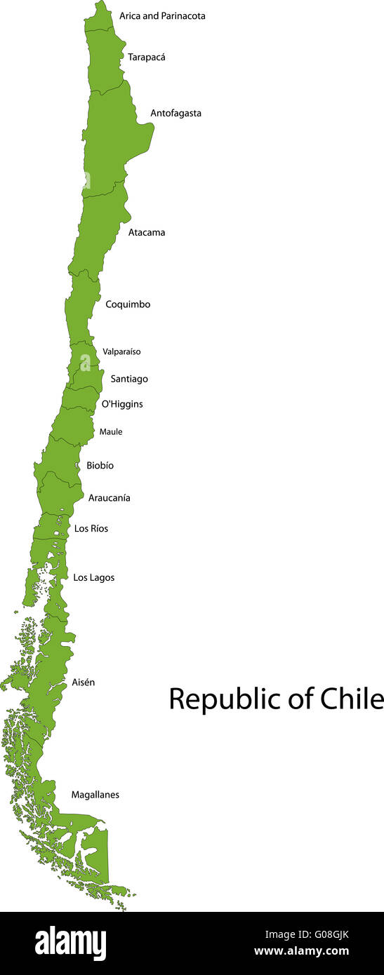 Chile map geography hi-res stock photography and images - Alamy