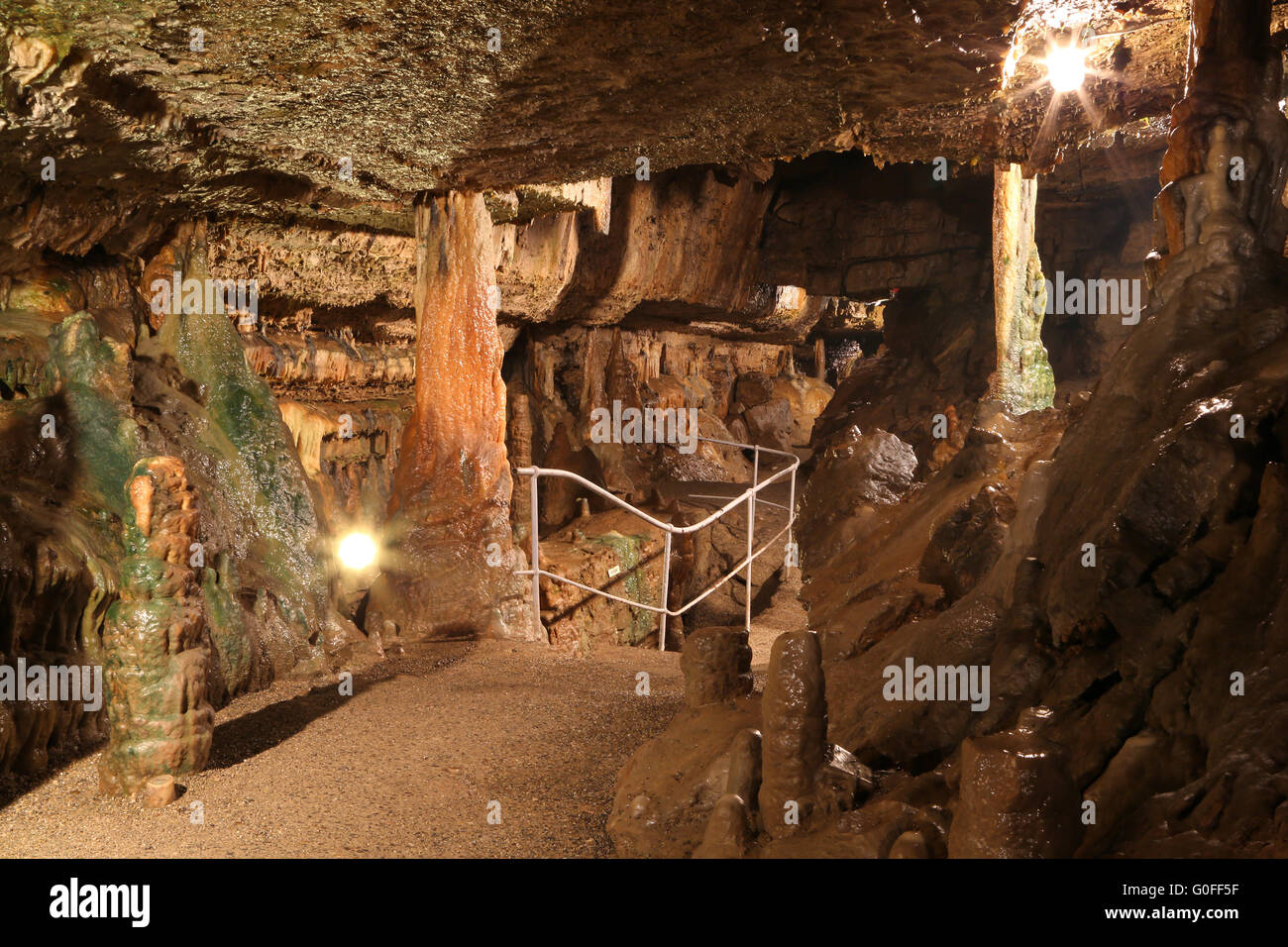 The Dwarf Cave in Hasel is one of the most beautiful stalactite caves in Germany Stock Photo