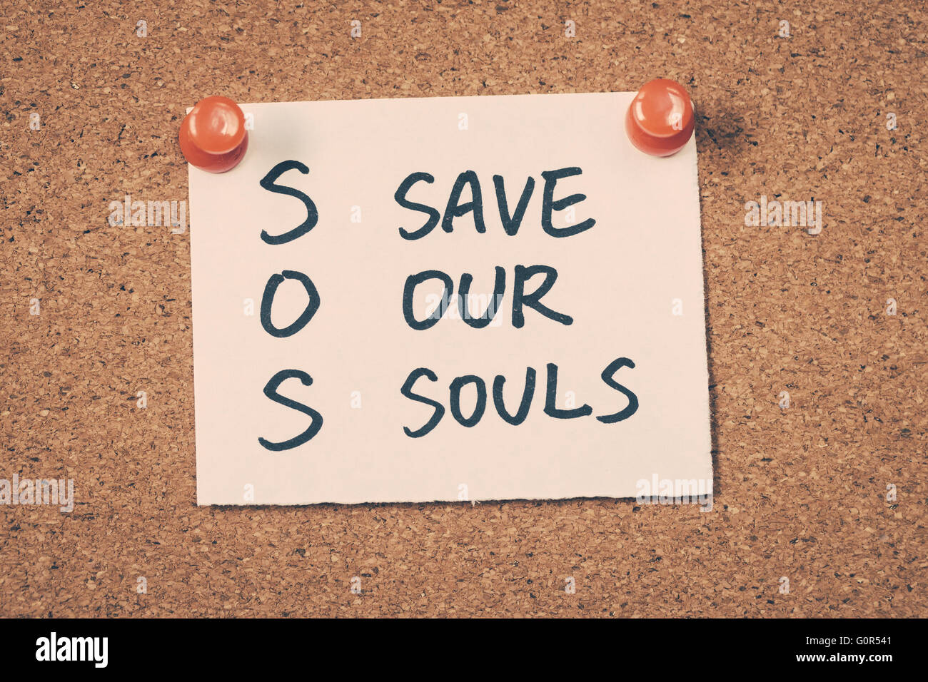 sos save our souls Stock Photo