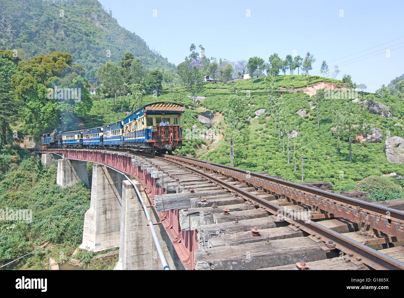 Nilgiri Mountain Railway, an UNESCO World Heritage Railway, Nilgiris, Tamil Nadu Stock Photo