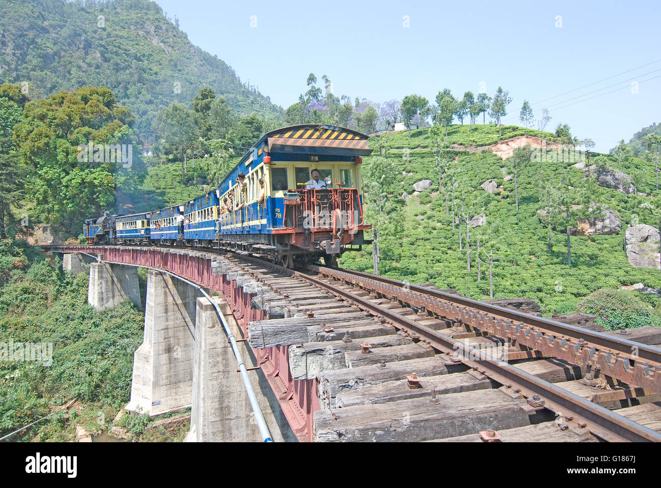 Nilgiri Mountain Railway, an UNESCO World Heritage Railway, Nilgiris, Tamil Nadu Stock Photo