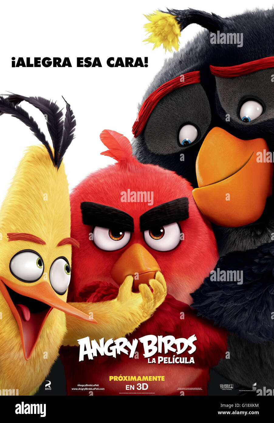 RELEASE DATE: May 20, 2016 TITLE: The Angry Birds Movie STUDIO: Columbia Pictures DIRECTOR: Clay Kaytis, Fergal Reilly PLOT: Find out why the birds are so angry. When an island populated by happy, flightless birds is visited by mysterious green piggies, it's up to three unlikely outcasts, Red, Chuck and Bomb, to figure out what the pigs are up to PICTURED: Chuck (Josh Gad), Red (Jason Sudeikis), Bomb (Danny McBride) (Credit Image: c Columbia Pictures/Entertainment Pictures/) Stock Photo