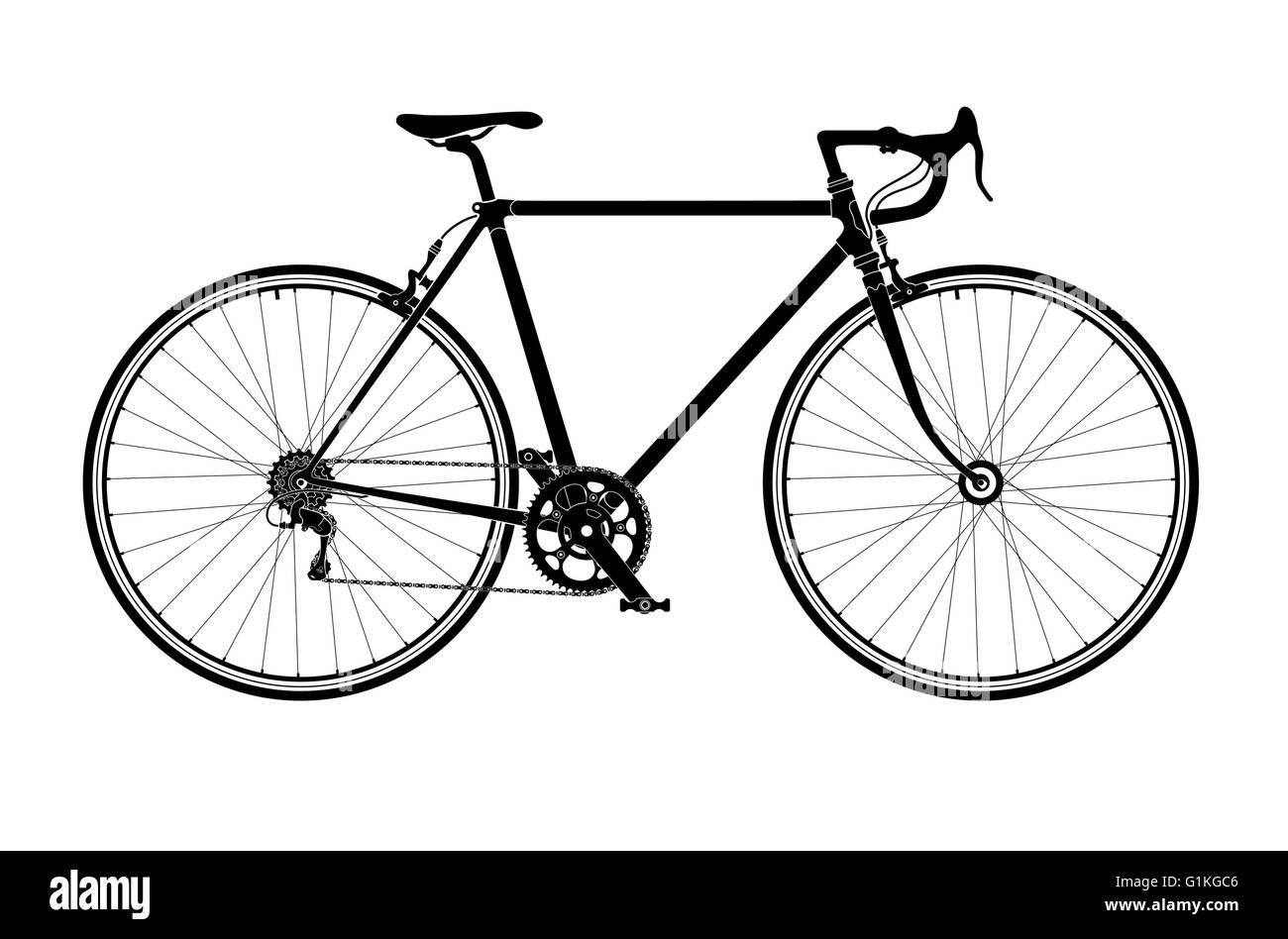 Mountain bicycle cutout Black and White Stock Photos & Images - Alamy