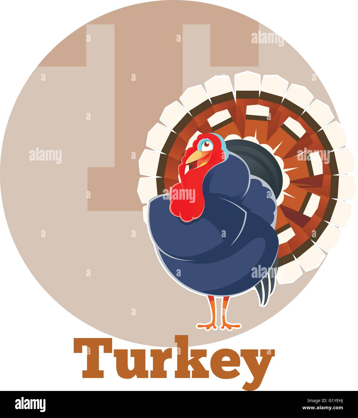 ABC Cartoon  Turkey Stock Vector