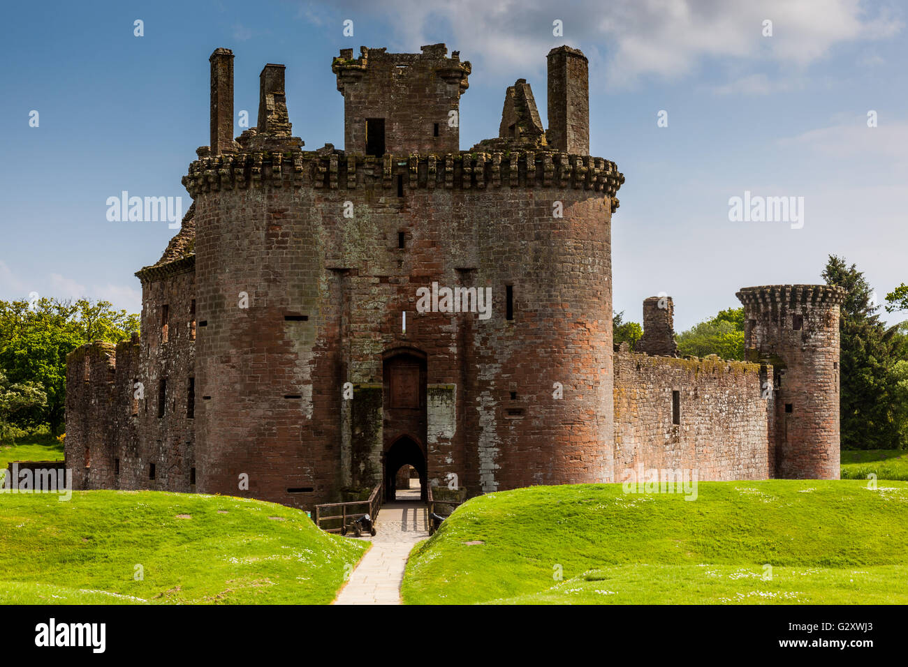 Caerlaverock Castle, near Dumfries, Dumfries & Galloway, Scotland Stock Photo