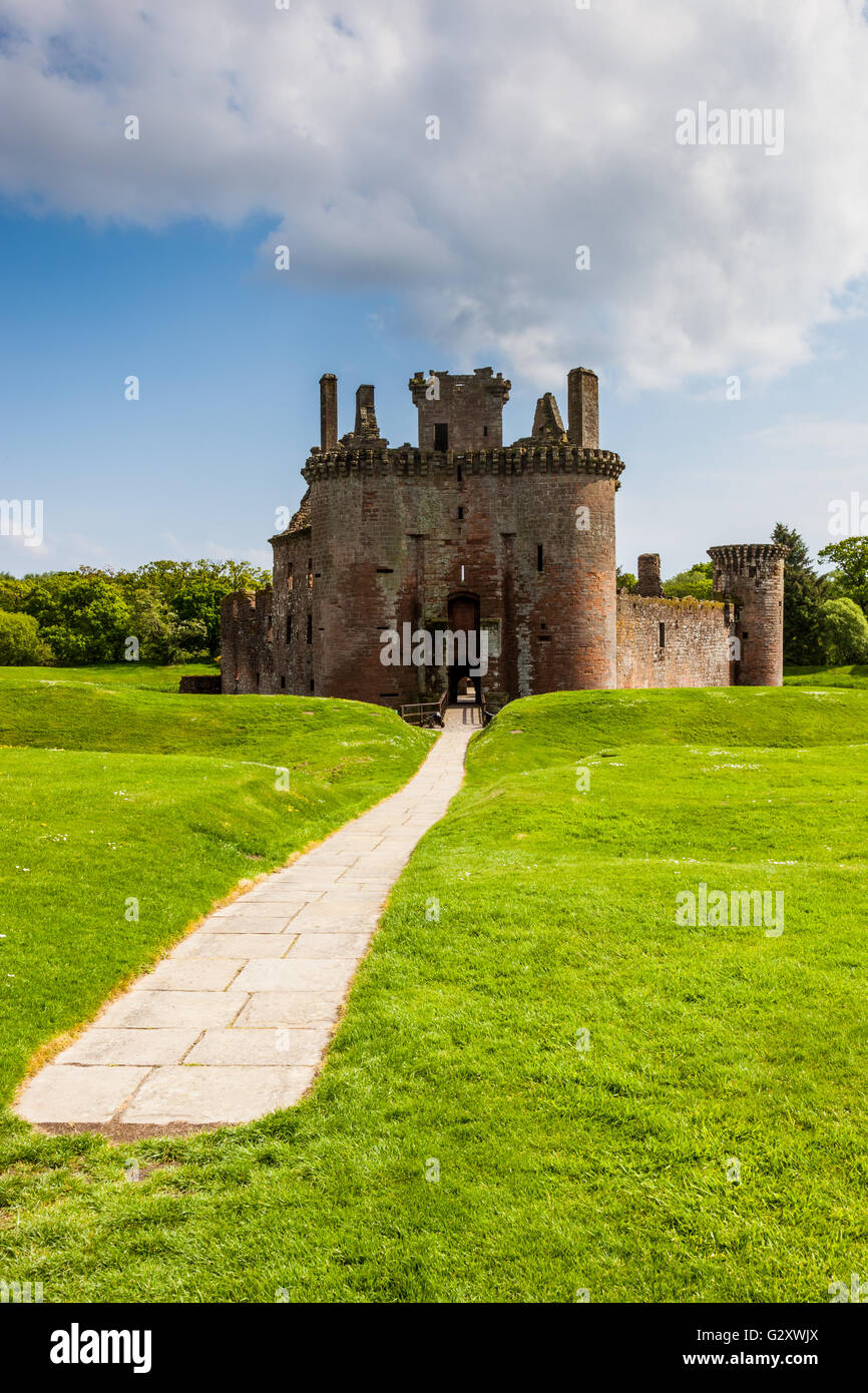 Caerlaverock Castle, near Dumfries, Dumfries & Galloway, Scotland Stock Photo