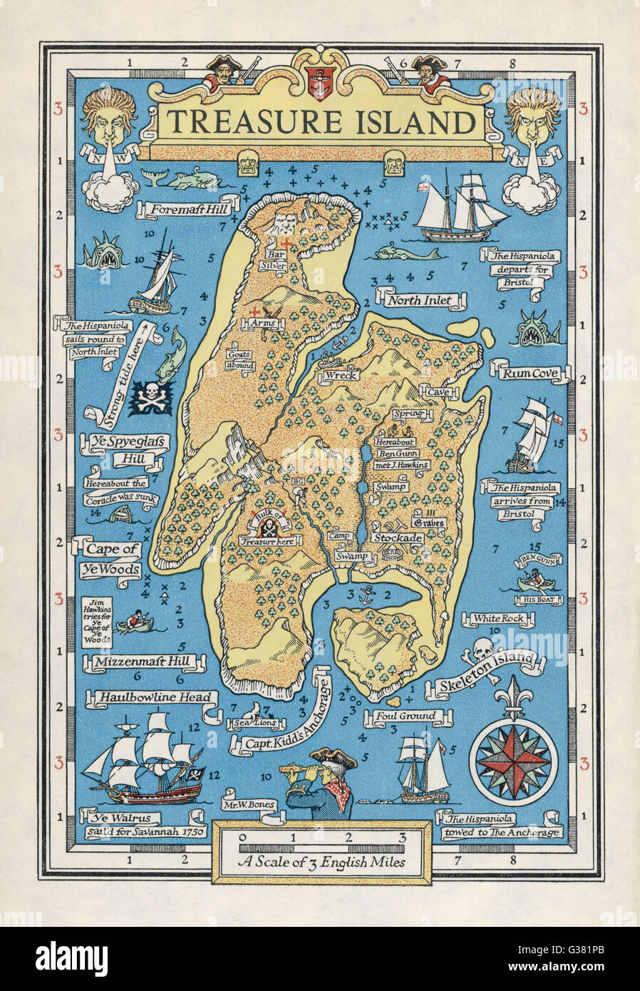 Blank Treasure Map Island