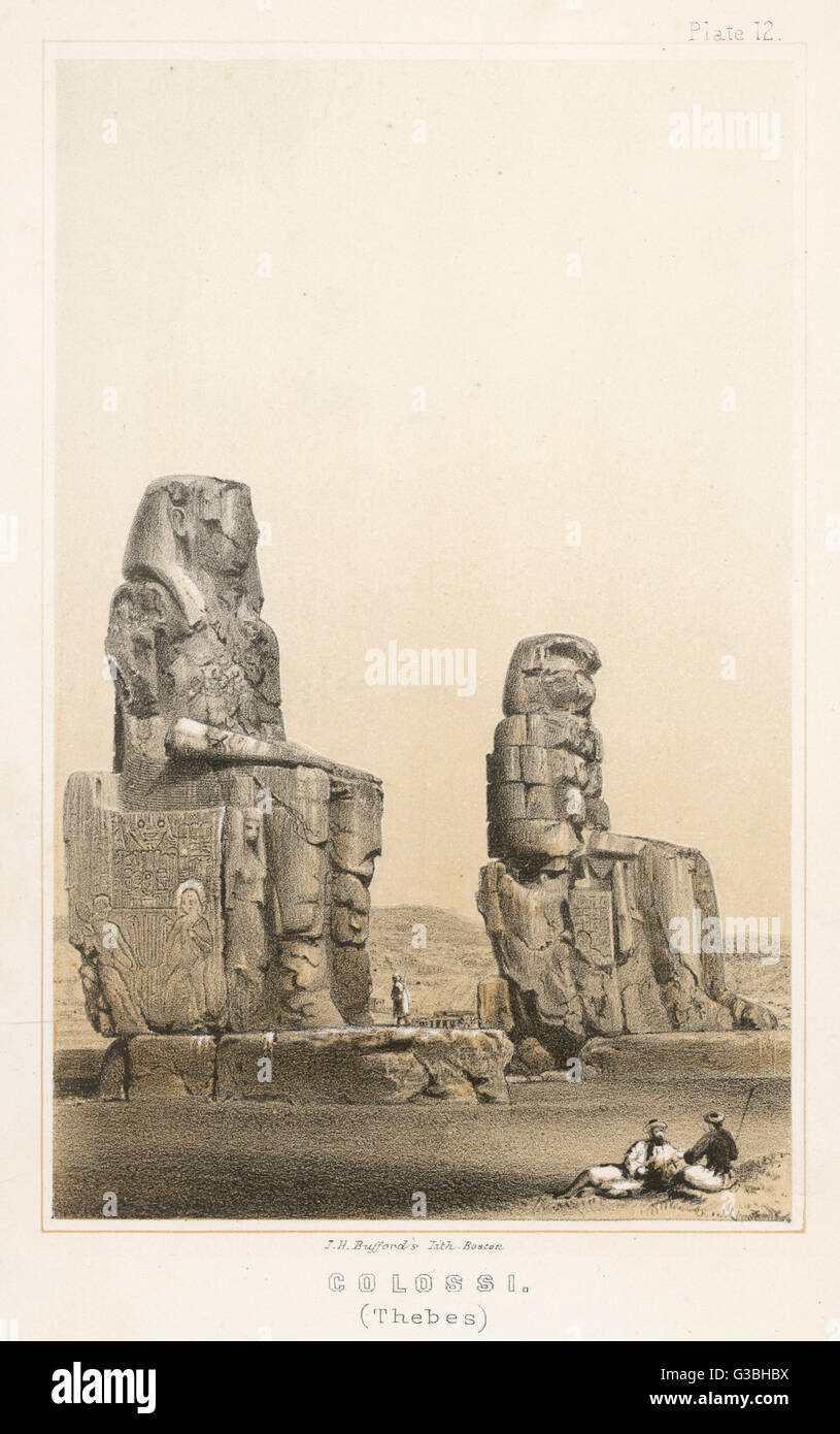 MEMNON STATUES 2 Stock Photo