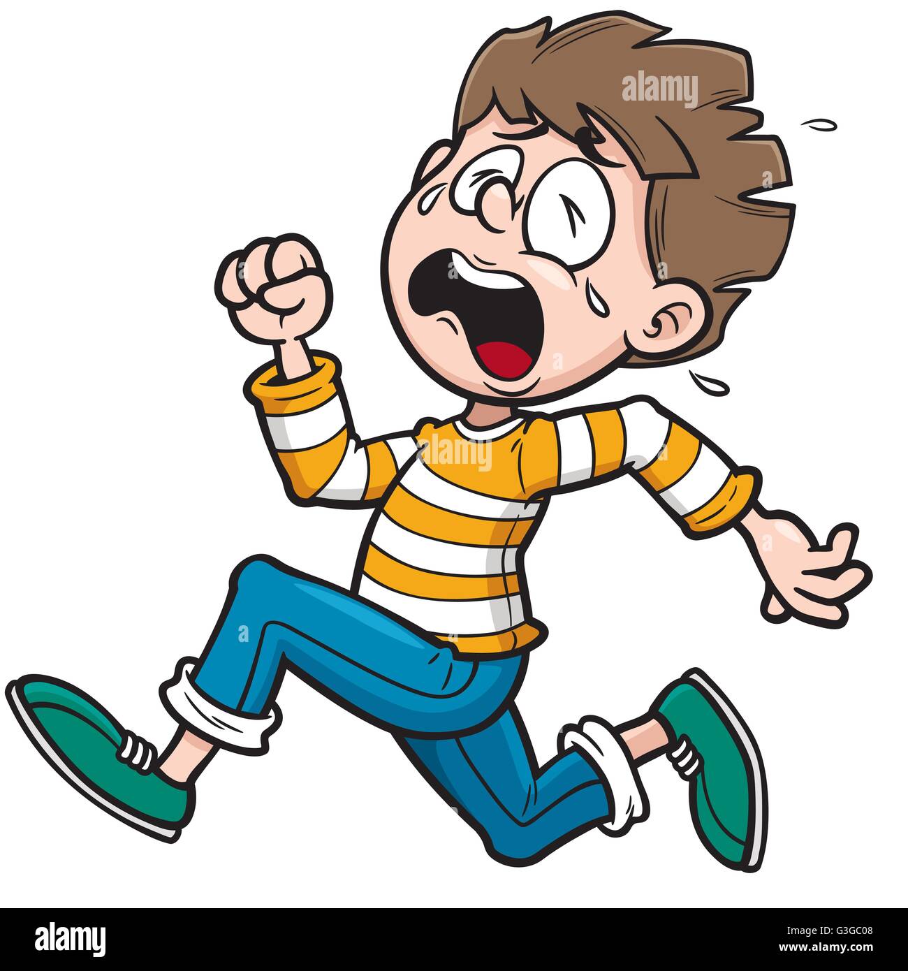 Vector illustration of Boy running Stock Vector