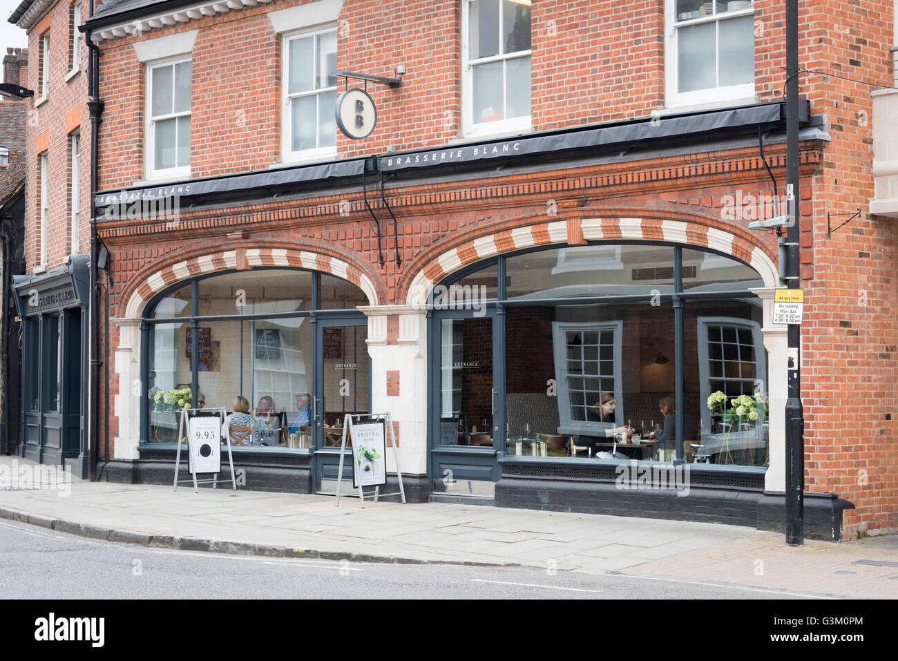 Brasserie Blanc restaurant by Raymond Blanc, Winchester UK Stock Photo