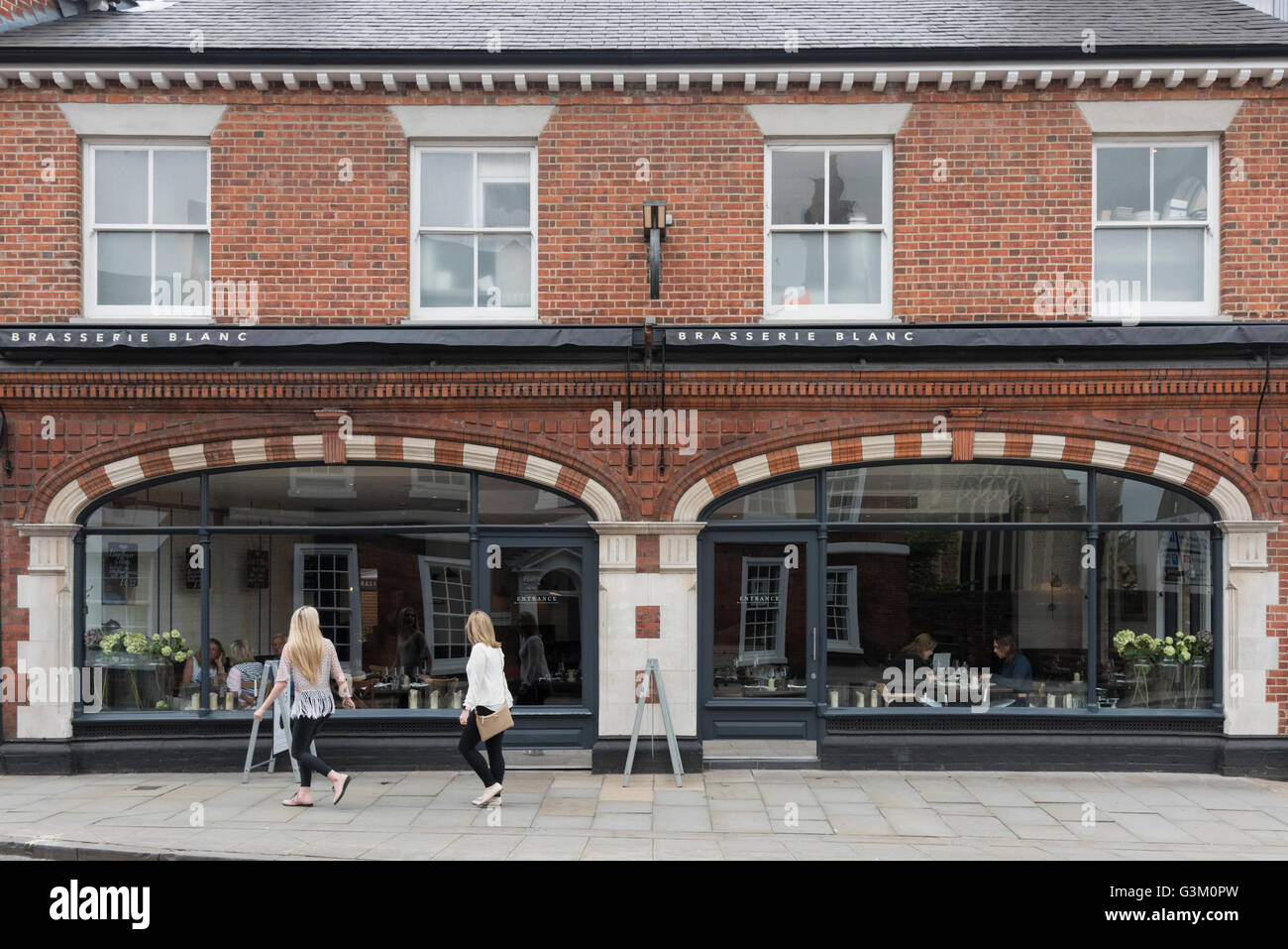 Brasserie Blanc restaurant by Raymond Blanc, Winchester UK Stock Photo