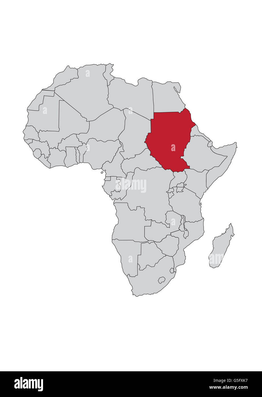 Sudan On Map Of Africa