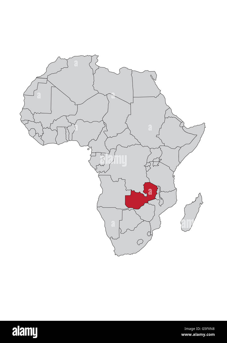 zambia on map of africa Map Of Africa Zambia Stock Photo Alamy zambia on map of africa