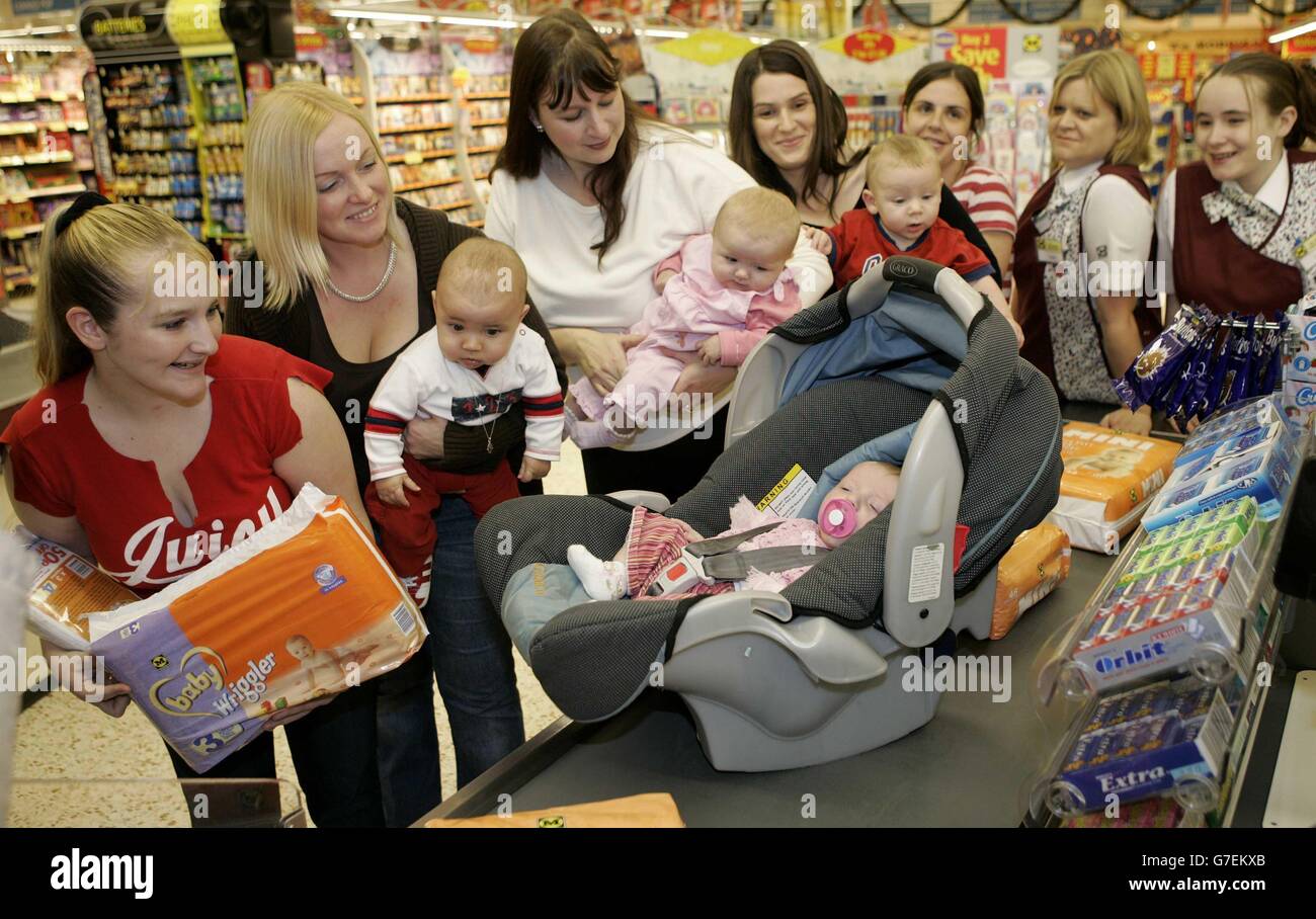 Morrisons staff pregnant Stock Photo