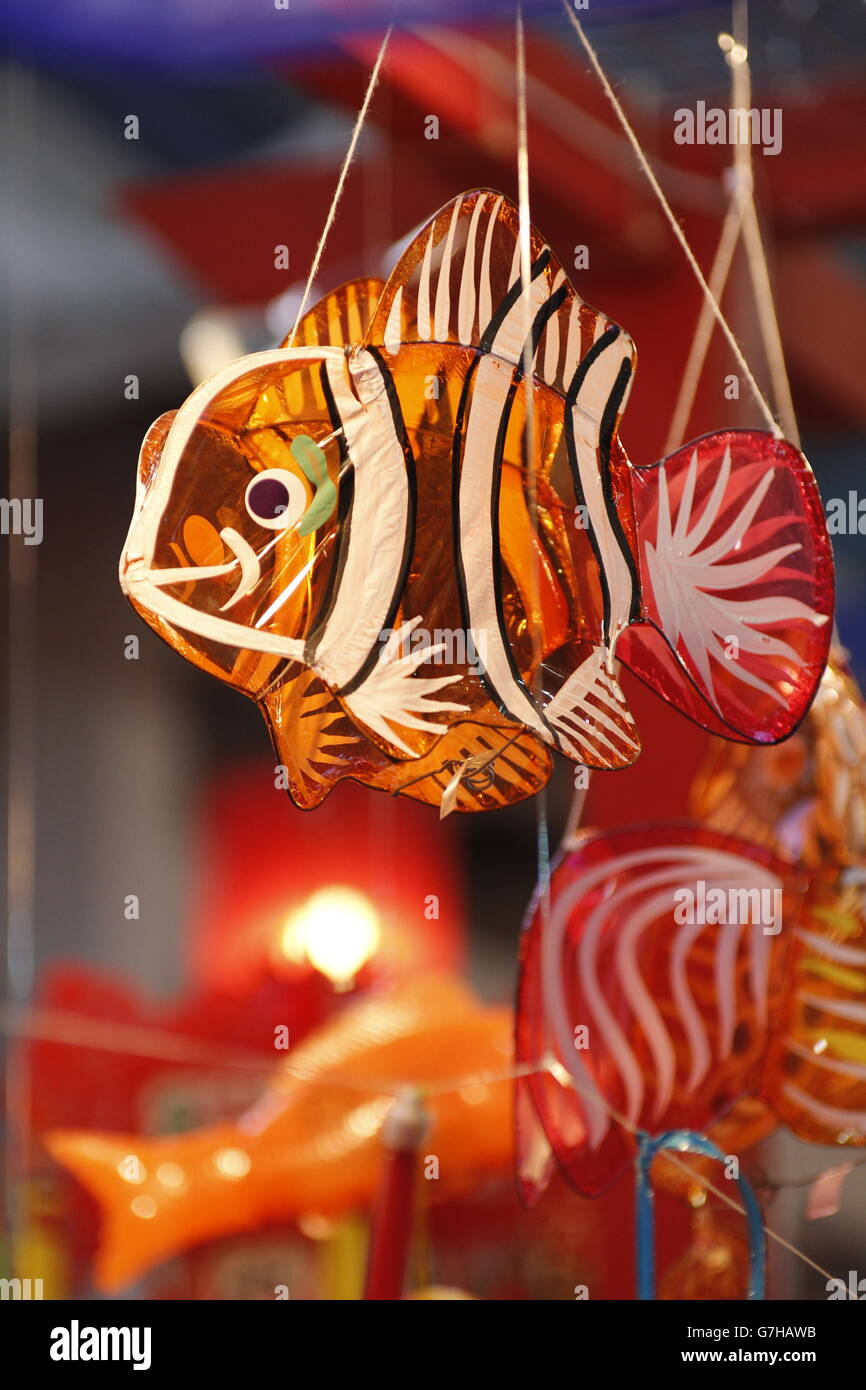 red fish lantern for mid autumn festival Stock Photo