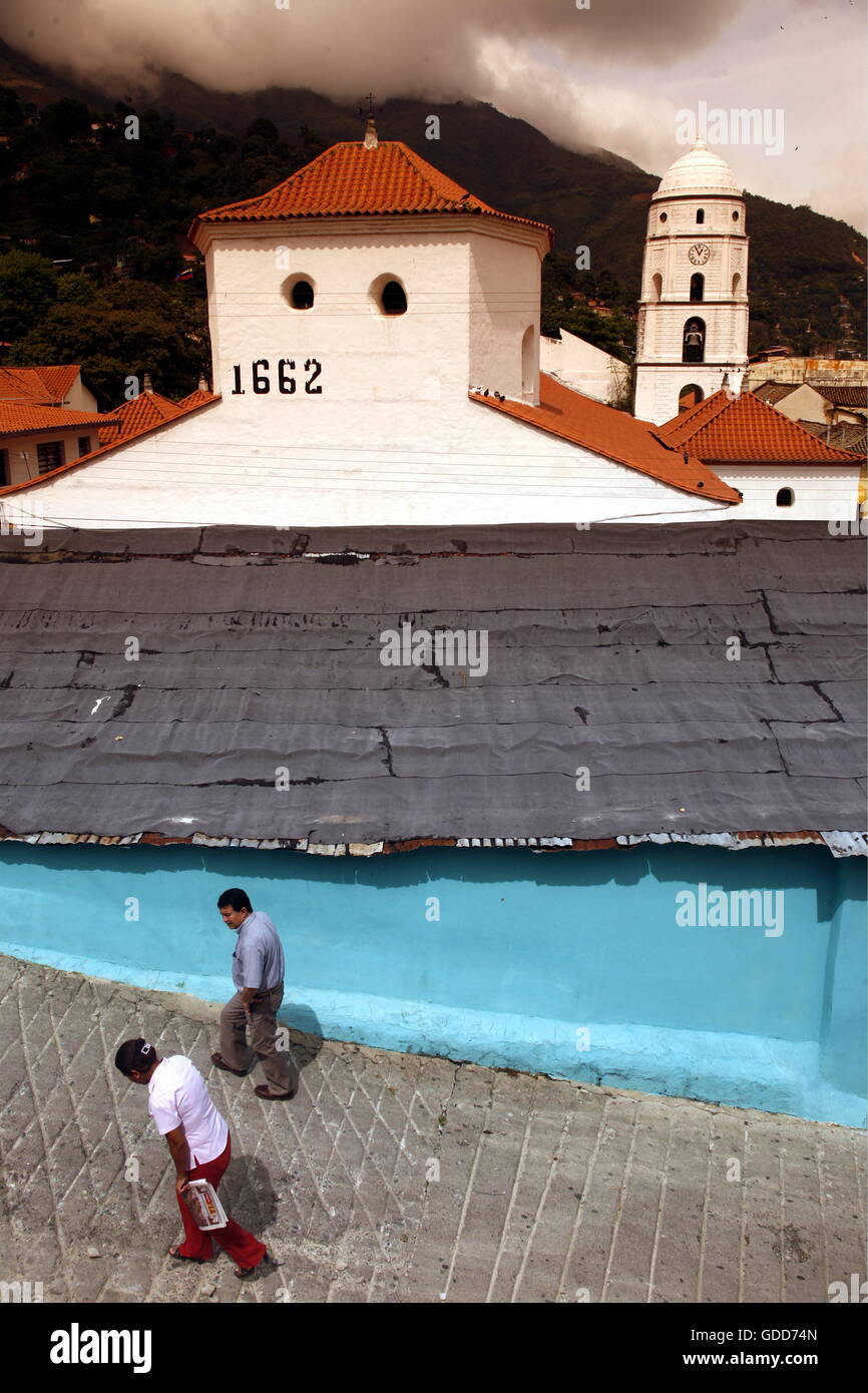 the old town of the mountain village of Trujillo in the west of Venezuela. Stock Photo