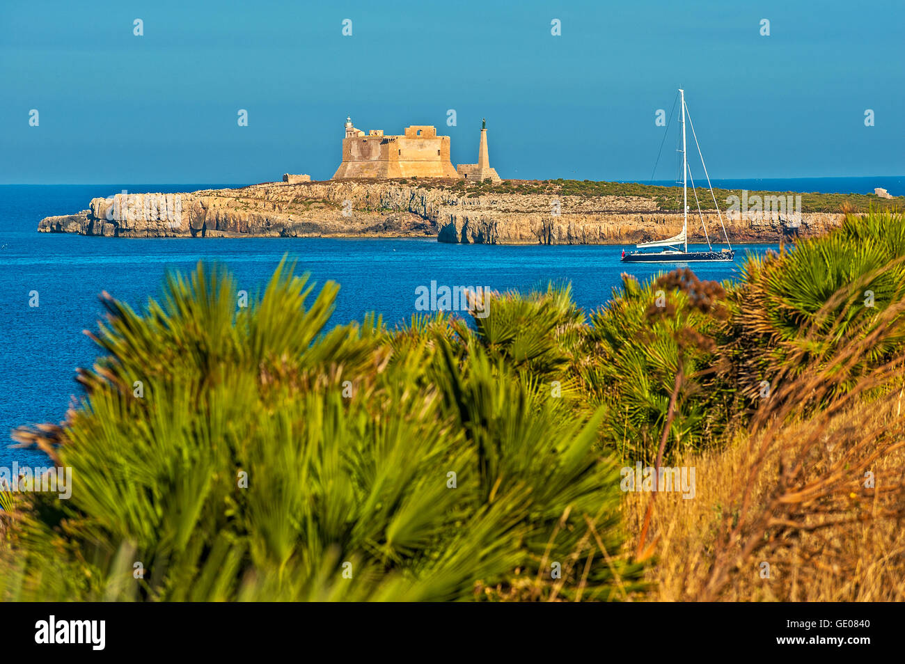 Italy Sicily Portopalo di Capo Passero  - capo passero island Stock Photo