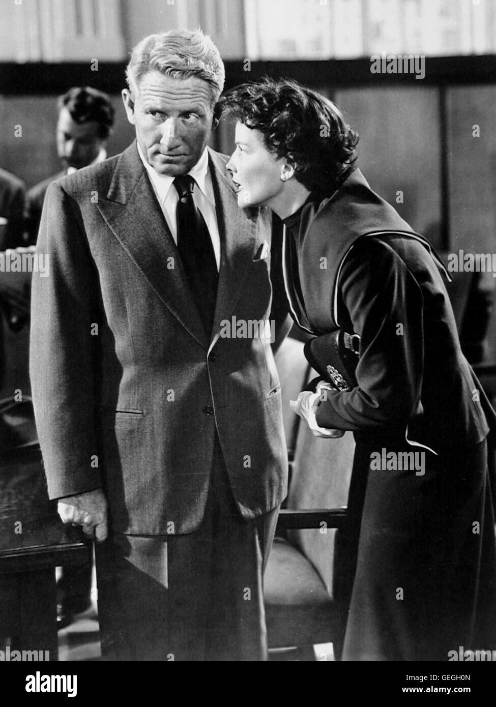 Adam (Spencer Tracy), Amanda (Katharine Hepburn) *** Local Caption *** 1949, Adam's Rib, Ehekrieg Stock Photo