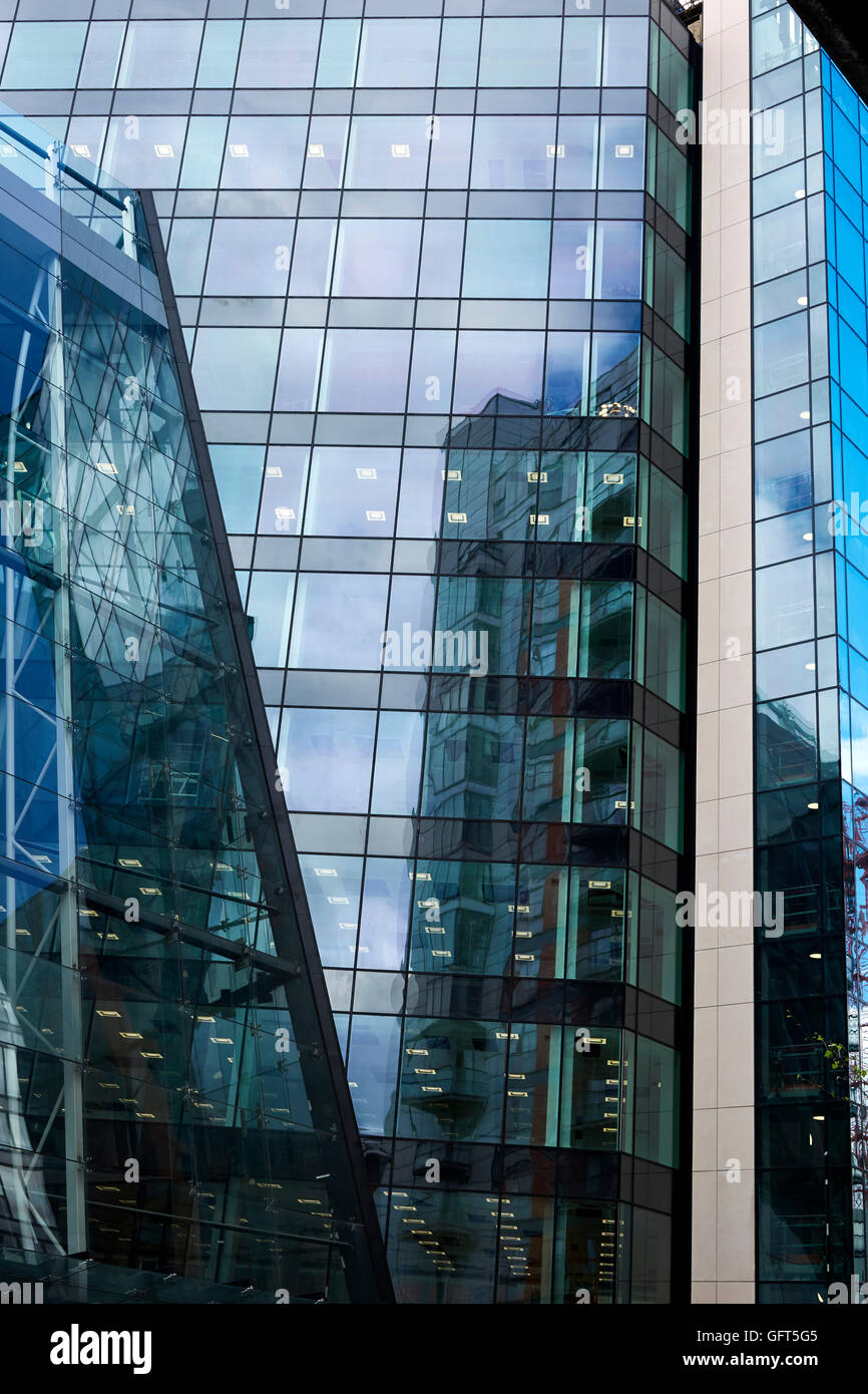 Central Square, Leeds architecture building glass glazing angles Stock Photo