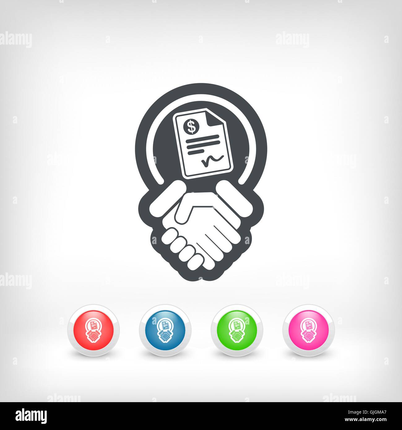 Conciliation payment icon Stock Vector