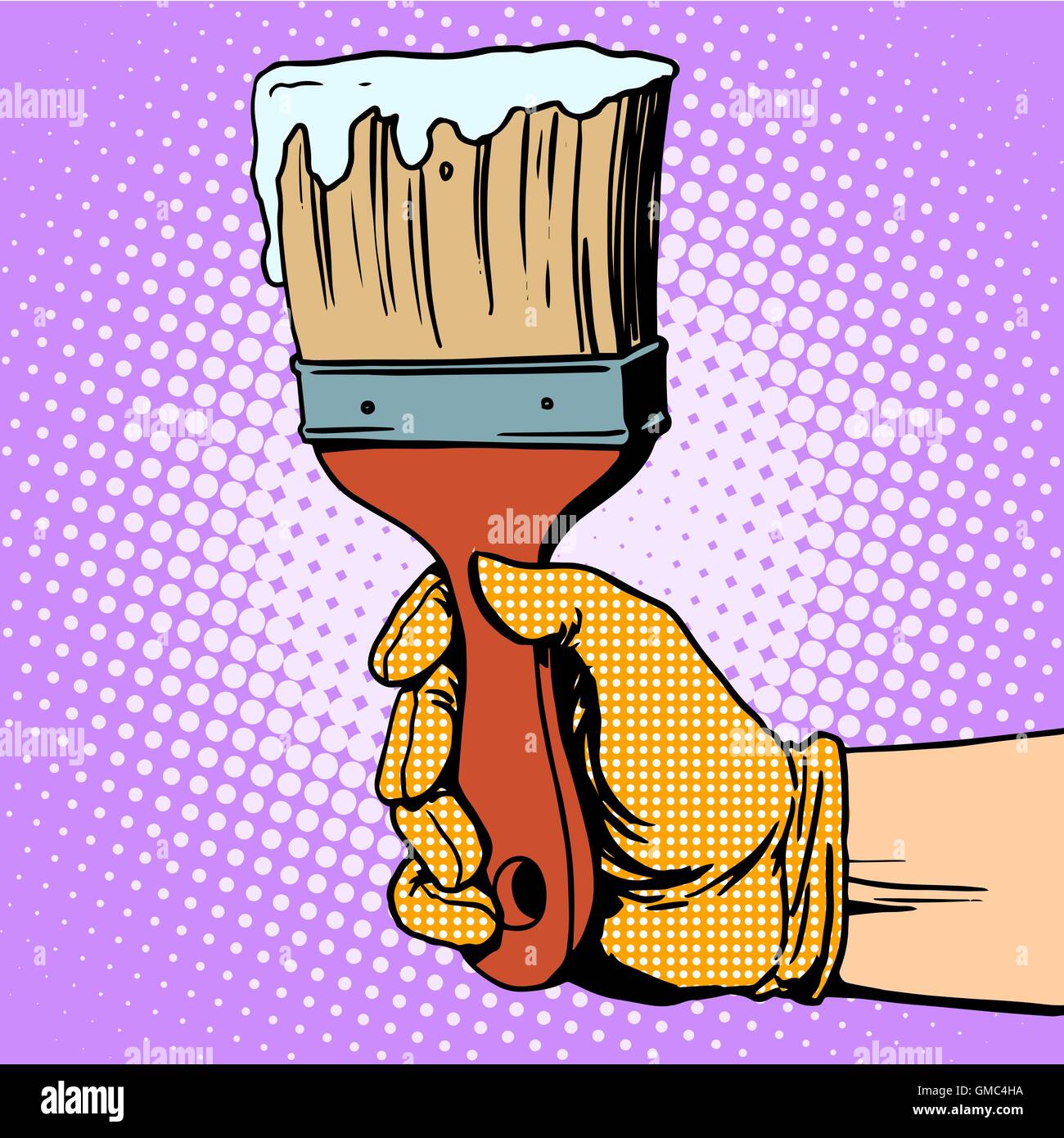 Cartoon paint brush hi-res stock photography and images - Alamy