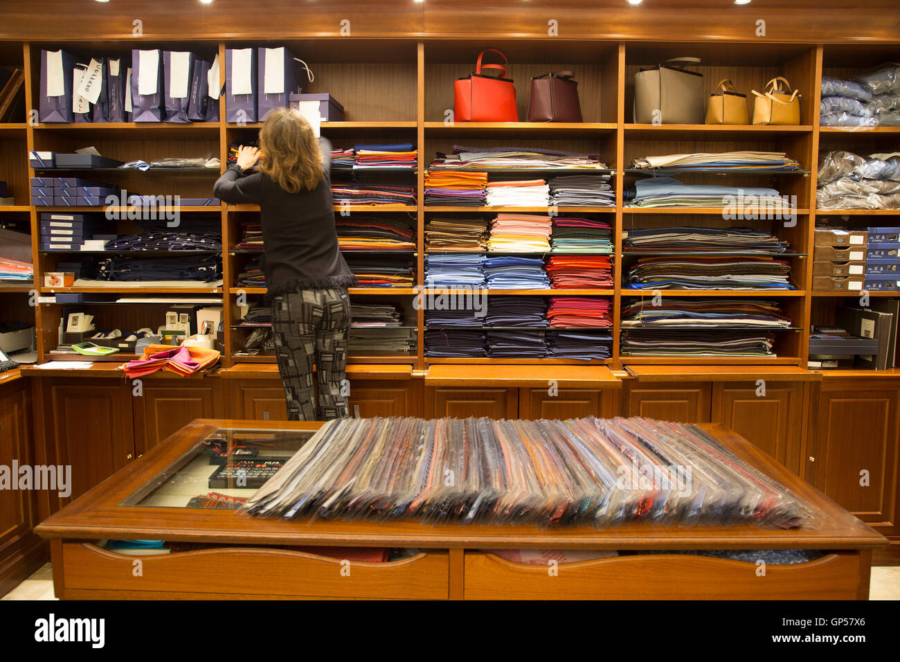 Marinella's Showroom in Naples Stock Photo