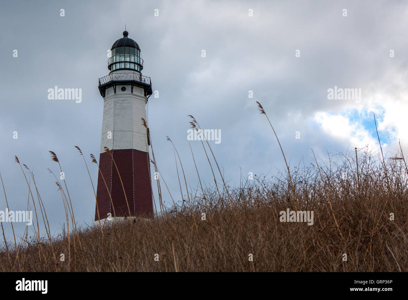 The lighthouse in Montauk, Long Island. Stock Photo