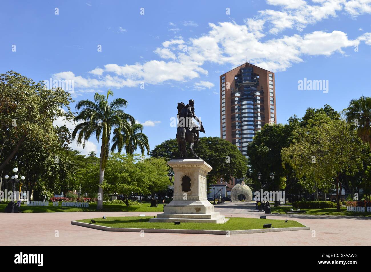 Simon Bolivar Square, in Maracay, Venezuela. Stock Photo