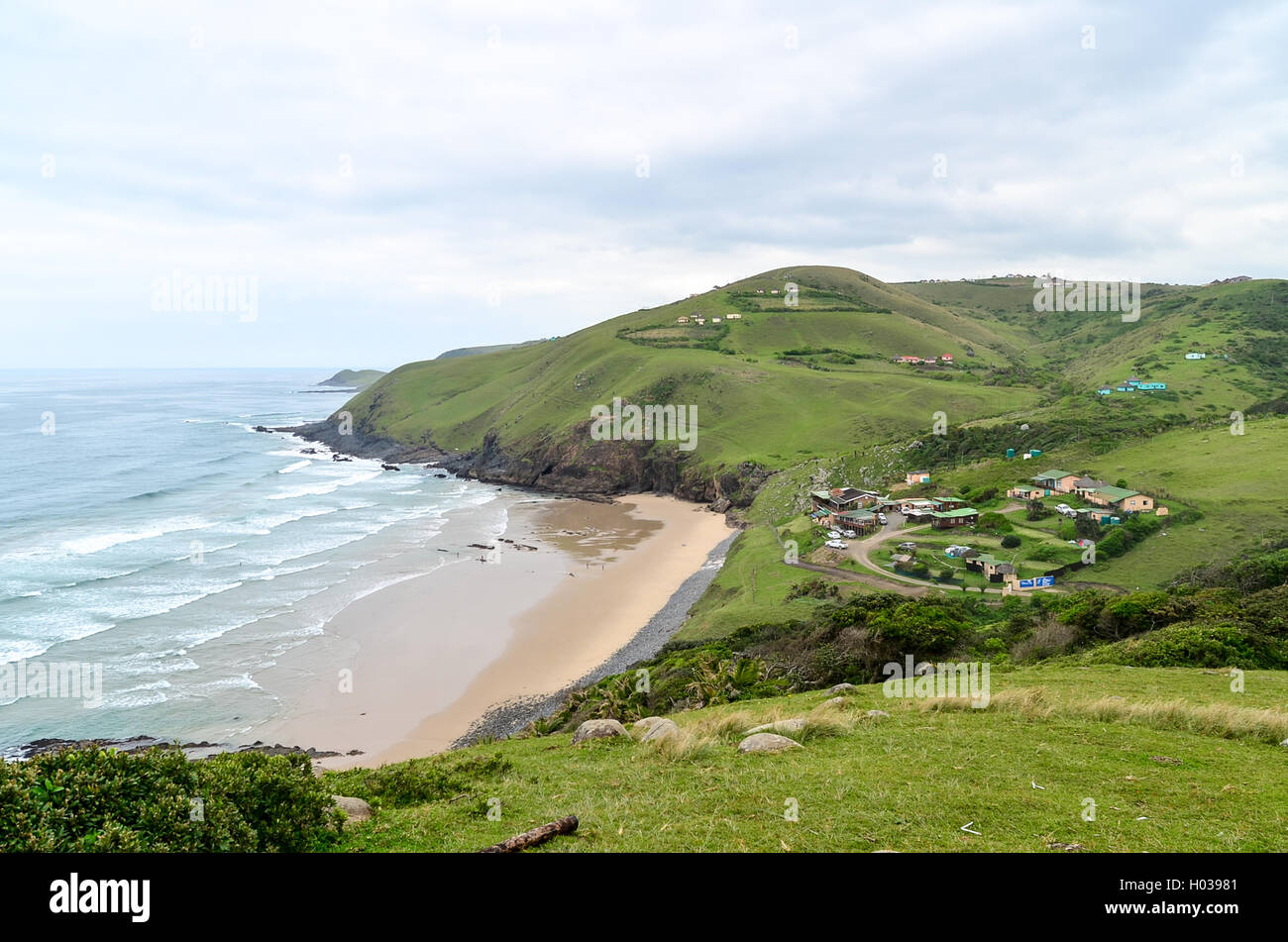 Landscape of Eastern Cape near Coffee Bay, South Africa Stock Photo