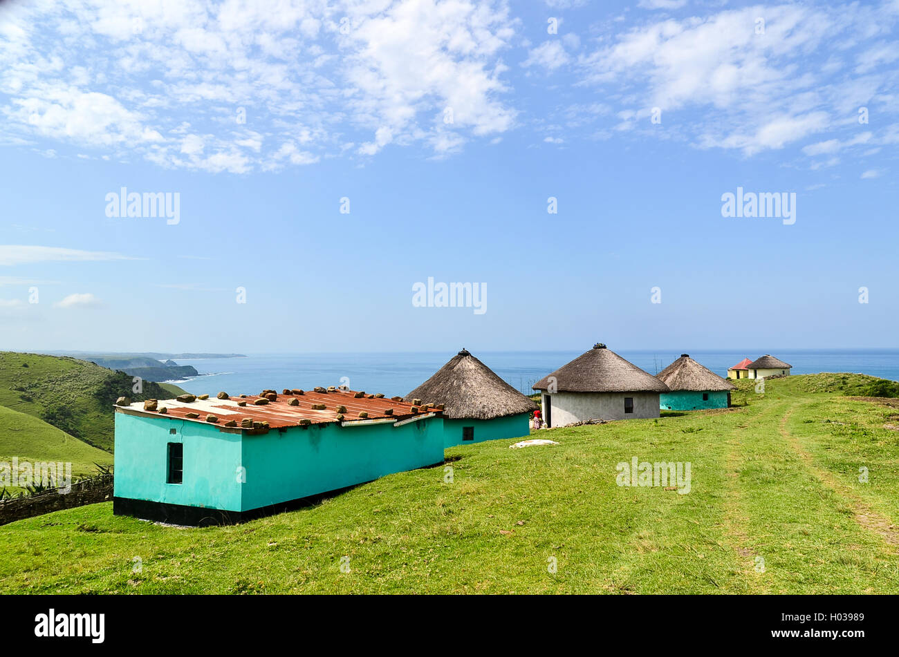 Landscape of Eastern Cape near Coffee Bay, South Africa Stock Photo