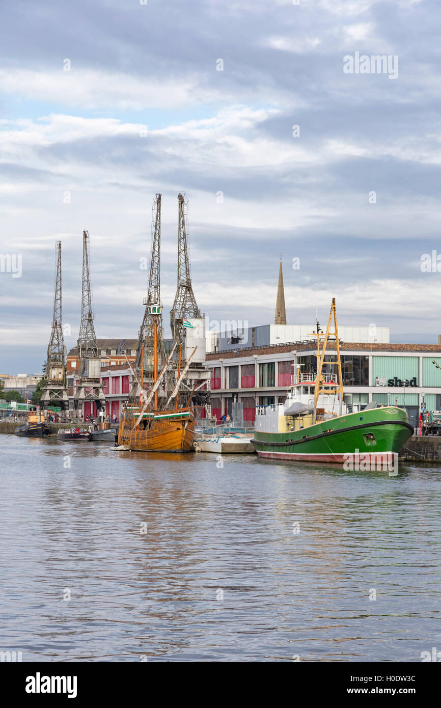 Historic Bristol City Harbour, Bristol, Avon, England, UK Stock Photo