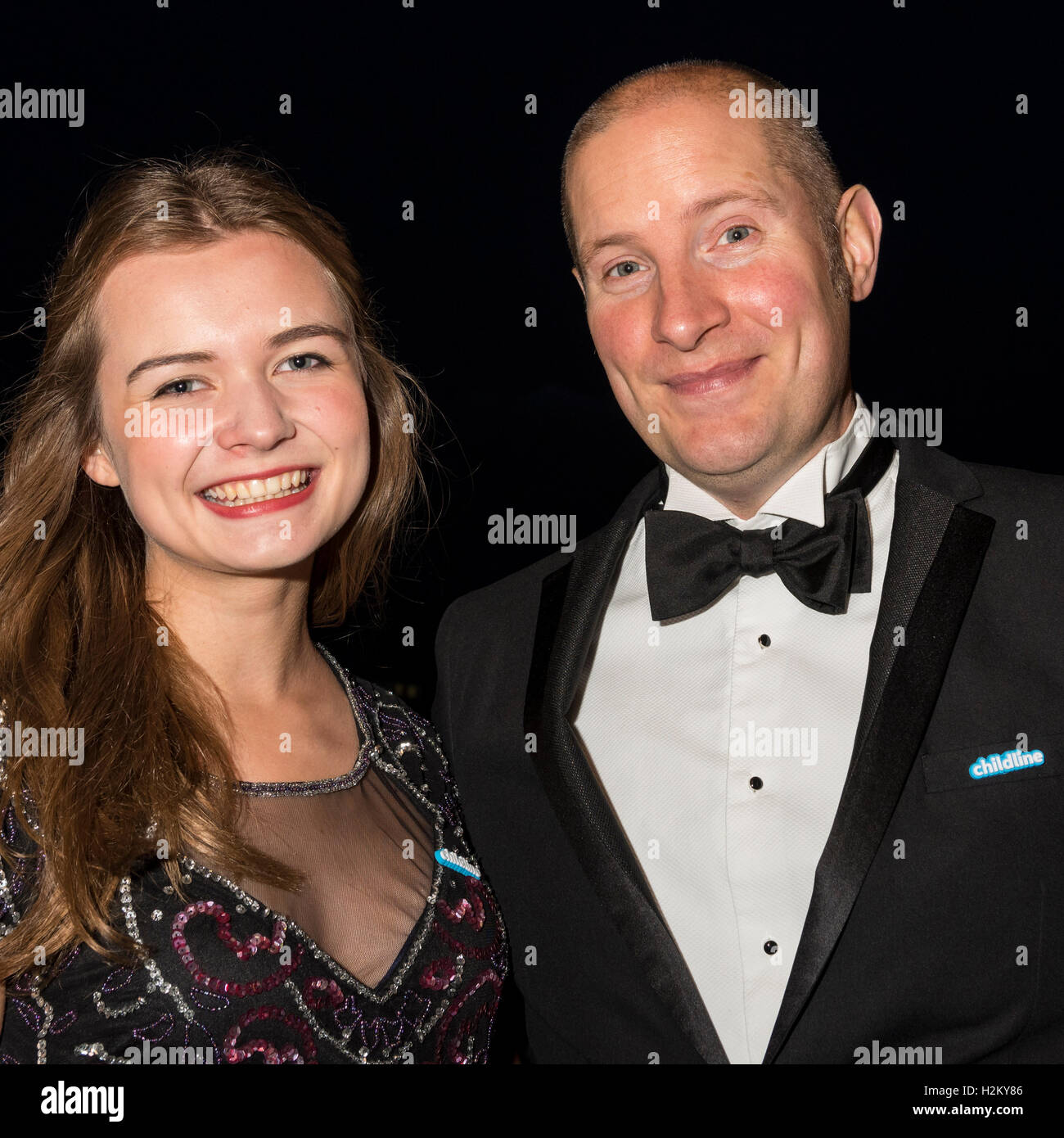 London, UK.  29 September 2016.   Former Great British Bake-Off contestants, Martha Collison and Richard Burr pictured at the Childline Ball at Old Billingsgate Market to help celebrate 30 years of Childline.  This year's theme is The Great British Bake-Off. Credit:  Stephen Chung / Alamy Live News Stock Photo