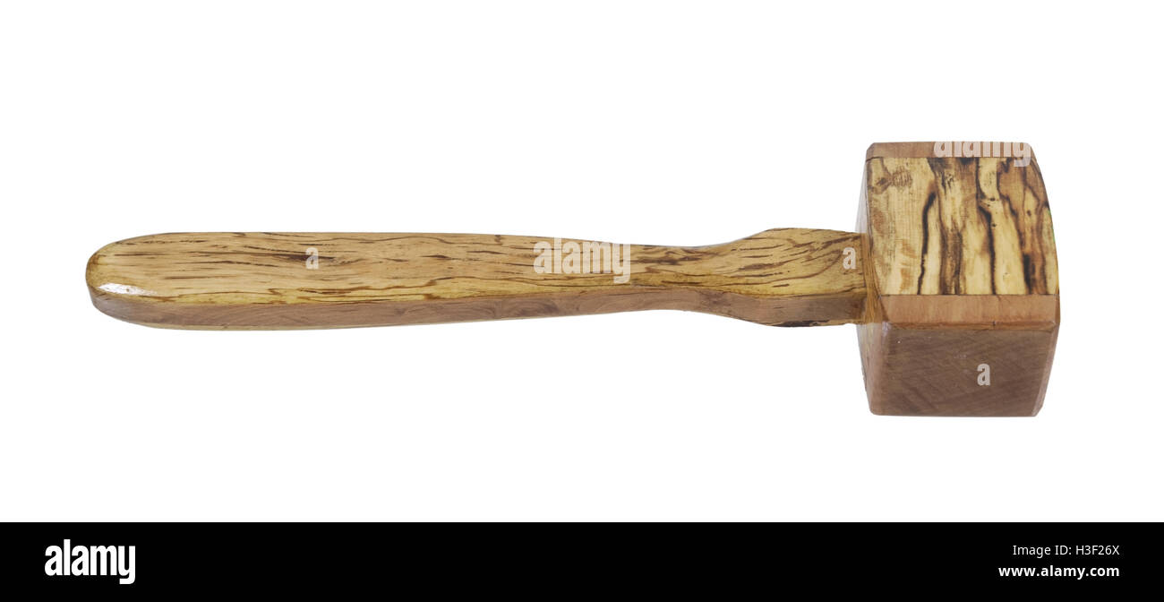 Wooden mallet which can be used like a hammer Stock Photo