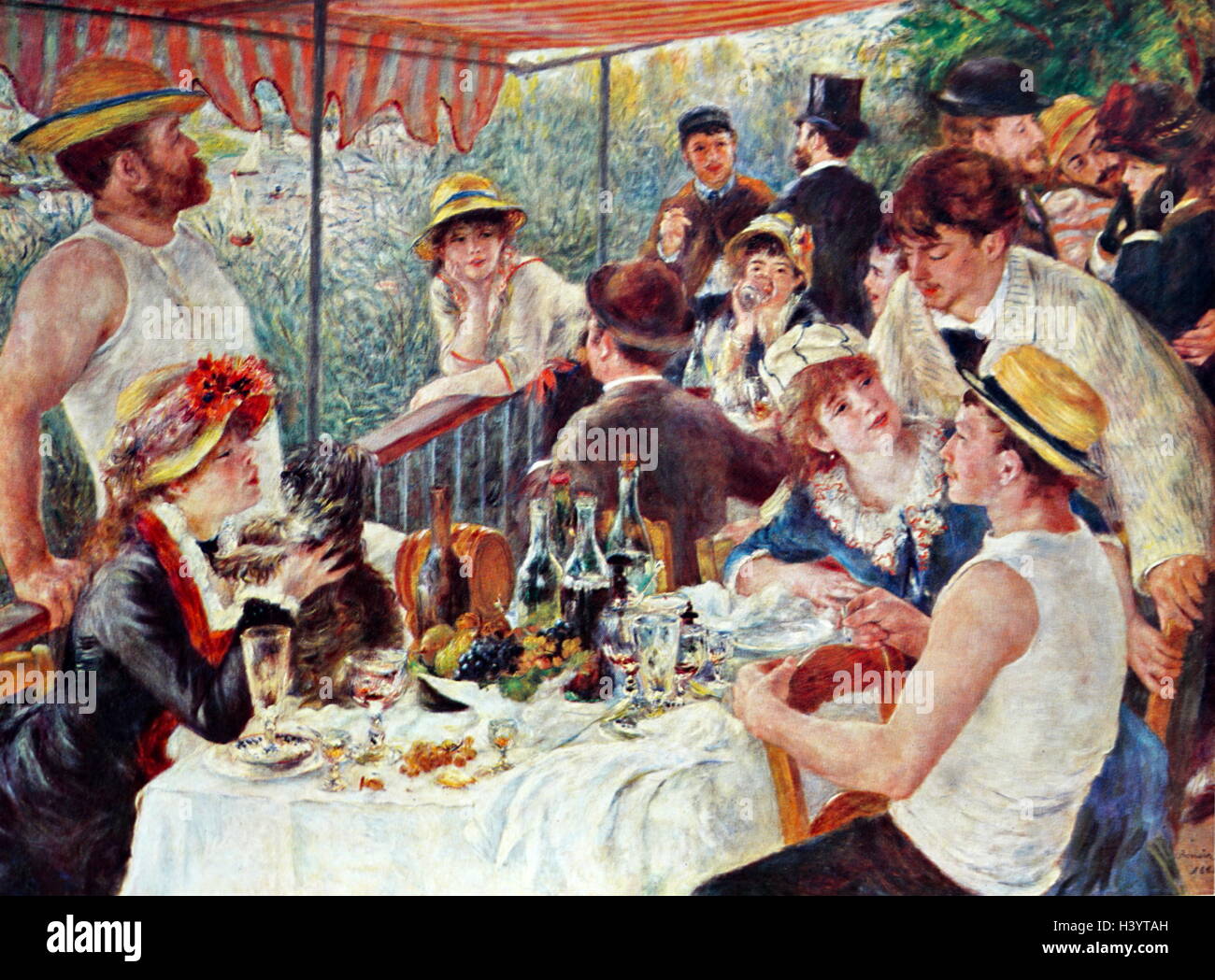 Painting titled 'Luncheon of the Boating Party' by Pierre-Auguste Renoir (1841-1919) a French artist. Dated 19th Century Stock Photo