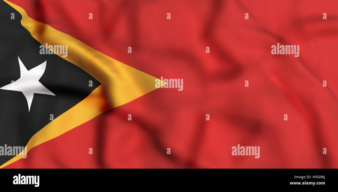 3d rendering of Democratic Republic of Timor-Leste flag waving Stock Photo