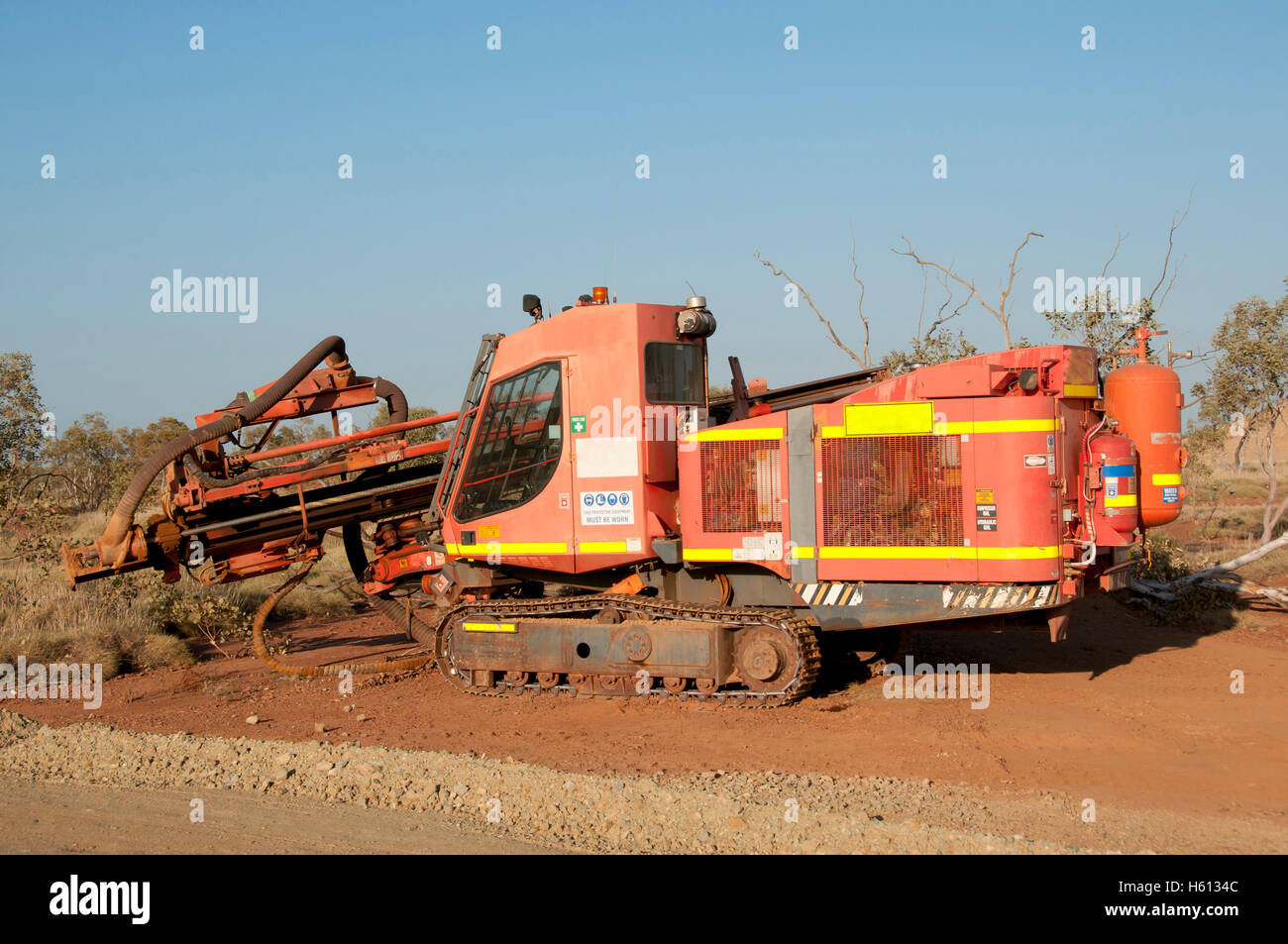 Rotary Blasthole Drill Rig Stock Photo