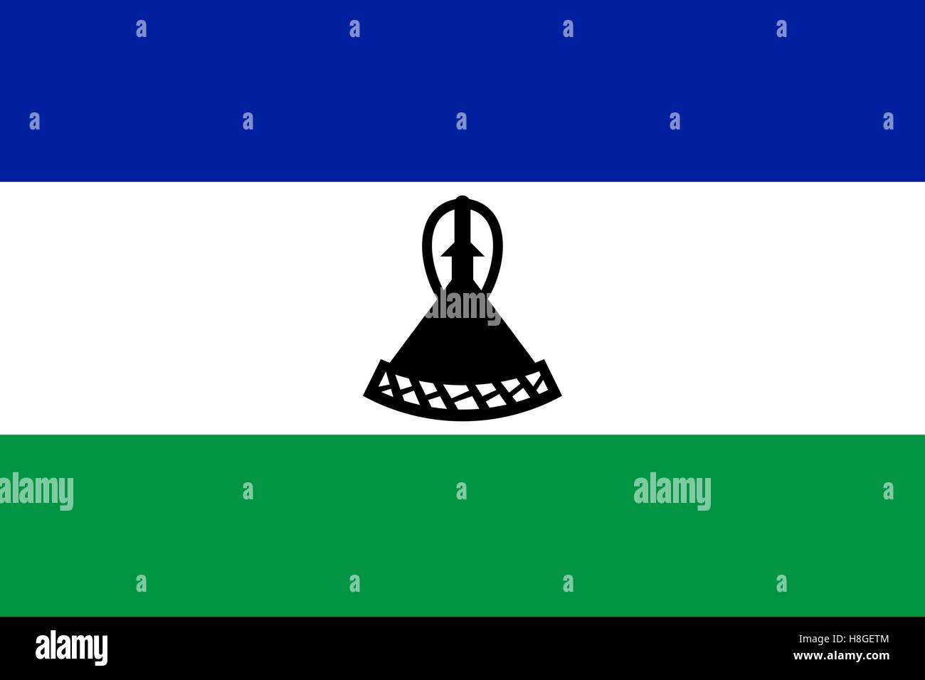 Flag of Lesotho Stock Vector