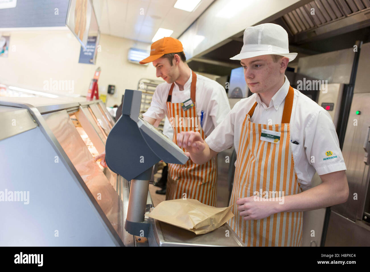 Interior of a Morrisons supermarket Stock Photo