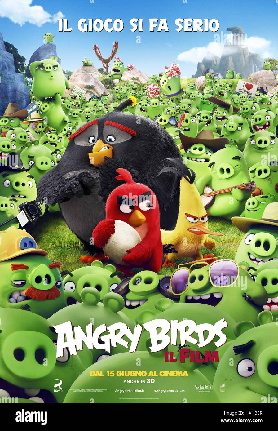 The Angry Birds Movie Year : 2016 USA Director :  Clay Kaytis, Fergal Reilly  Animation Movie poster  (It) Stock Photo